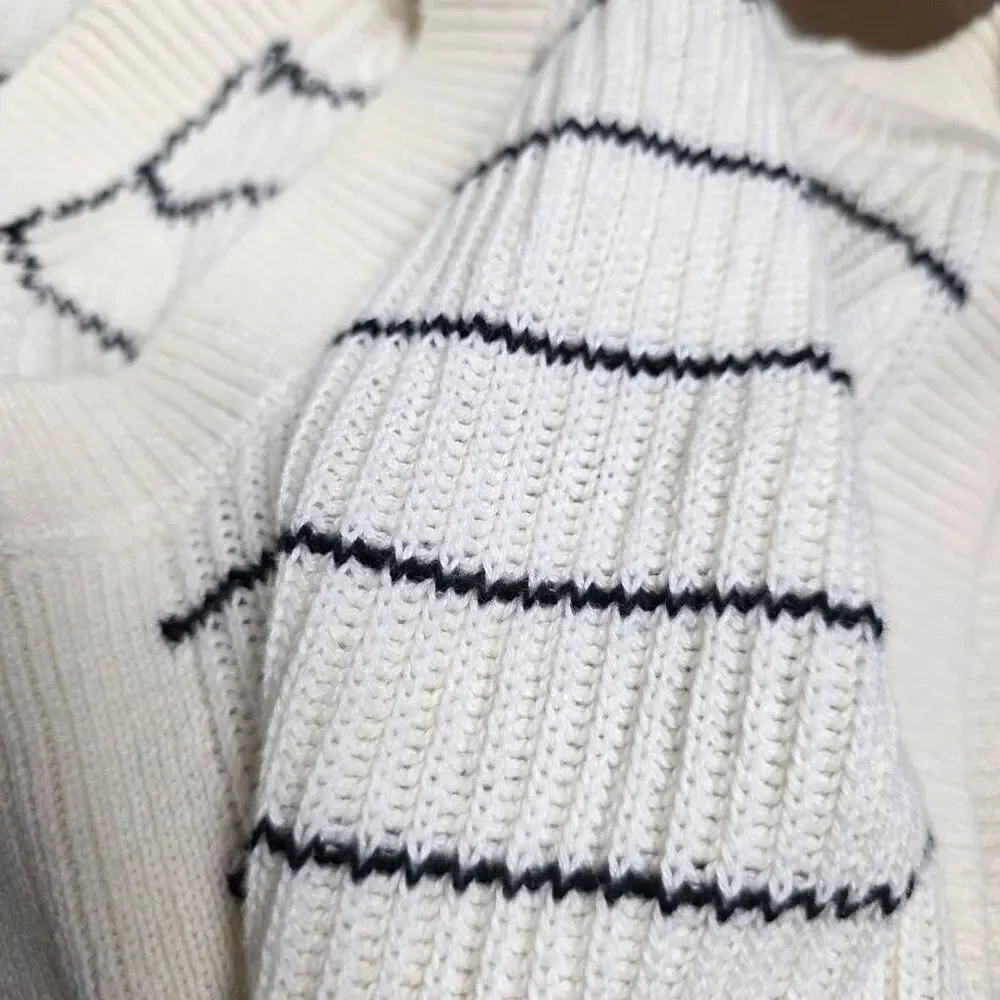 Old Navy Ribbed Striped Sweater Tank Top XS Cotton